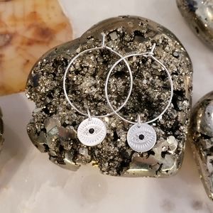 Handmade Silver Evil Eye Hoops